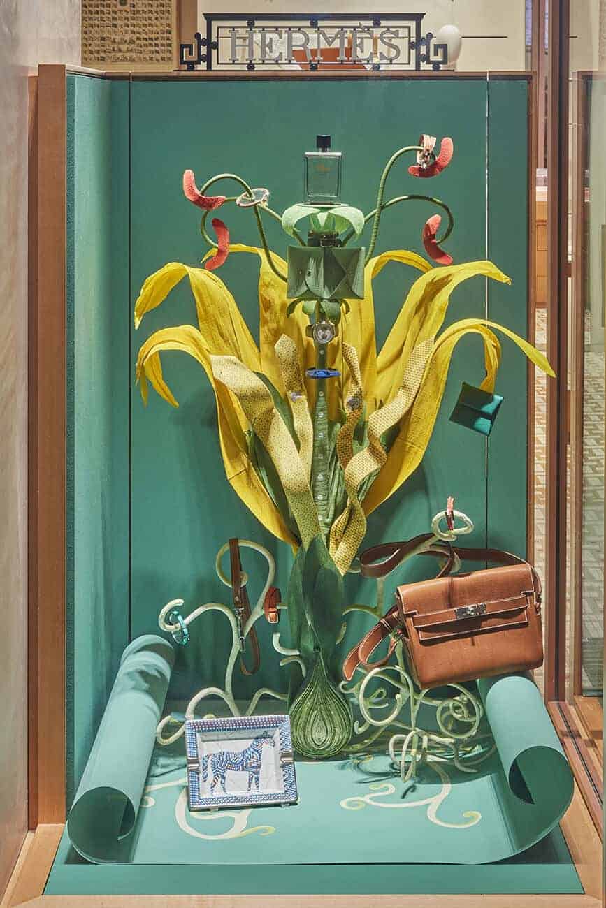 Katie Scott Creates a Floral Fantasia For Hermès New Sloane Street